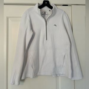 Women’s white Tommy bahama quarter zip